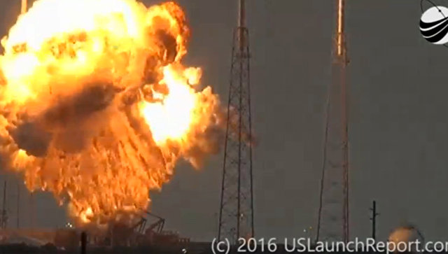 Взрыв ракеты SpaceX Falcon 9
