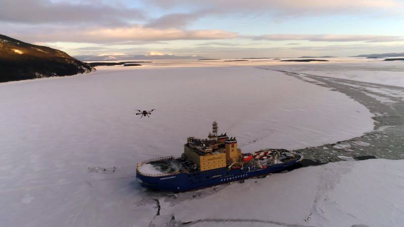 Ледокол «Новороссийск» проходит ледовые испытания в Карском море